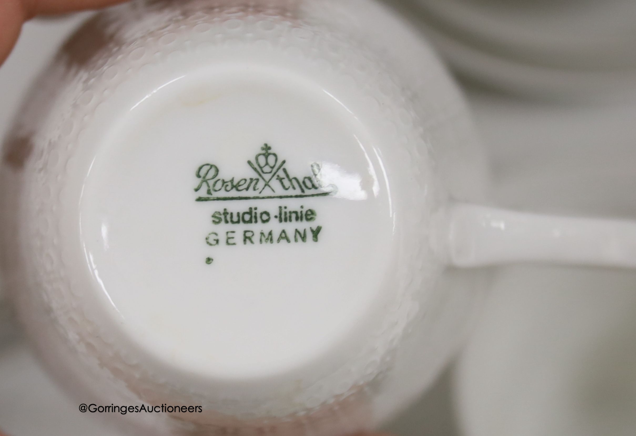A Rosenthal studio-line relief moulded porcelain dinner and coffee service (52)